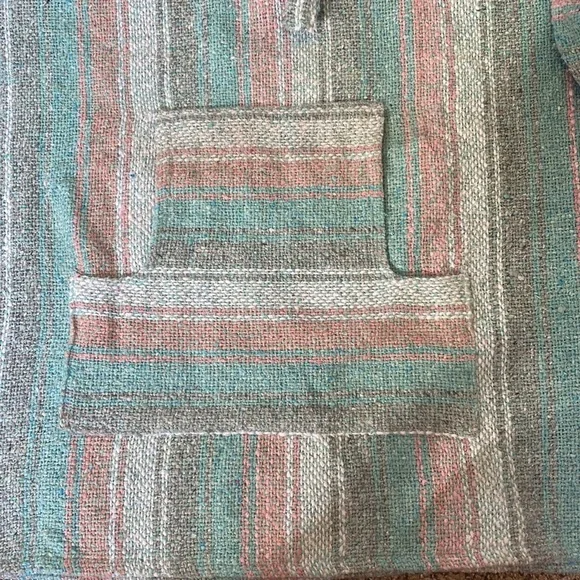 Mexican Woven multicolor sweater Gray Pink White